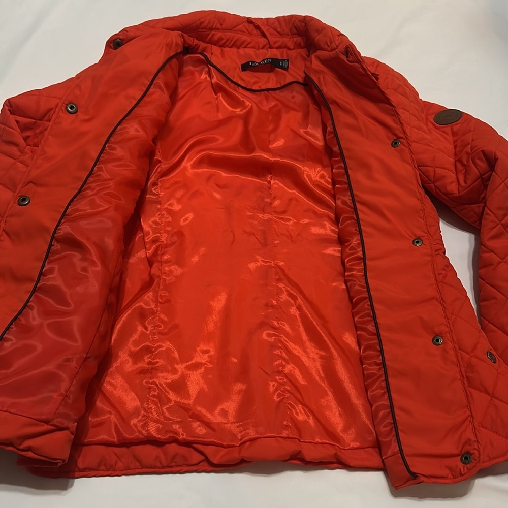 Ralph Lauren Women's Quilted Jacket Orange size S - Picture 6 of 10